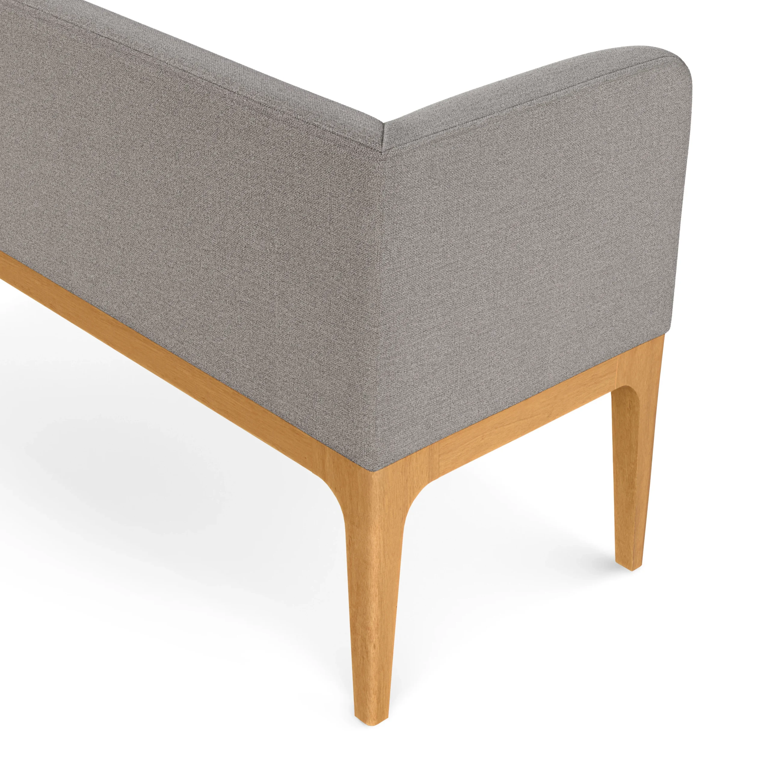 Left Corner Banquette - Natural Oak and Hestia Gray - Image 11