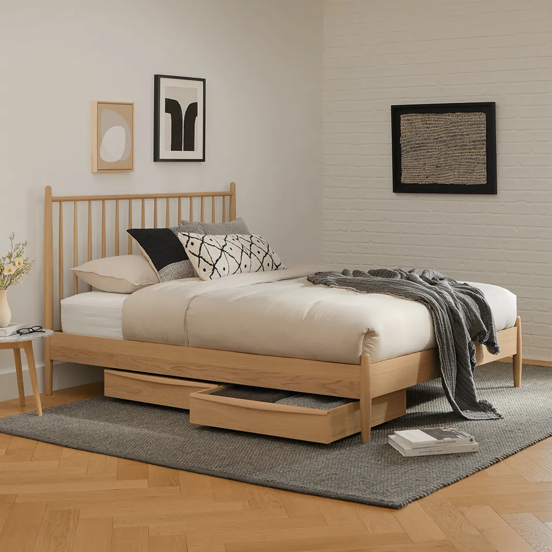 Lenia Underbed Storage Drawer Set - White Oak - Image 11