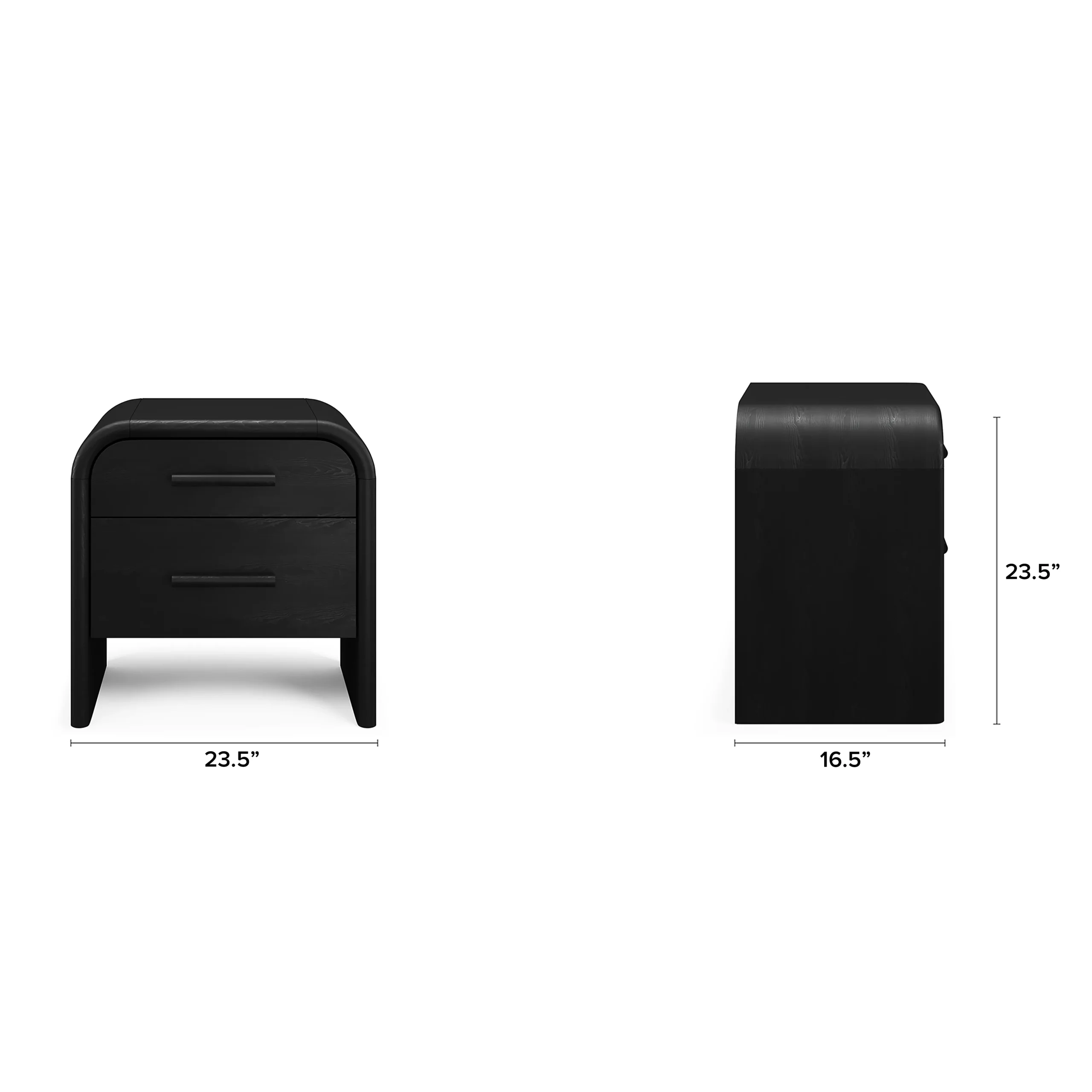 Faydra 2-Drawer Nightstand - Black - Image 11