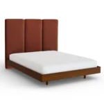 Noel Queen Tall Velvet Headboard -  Hale Rust