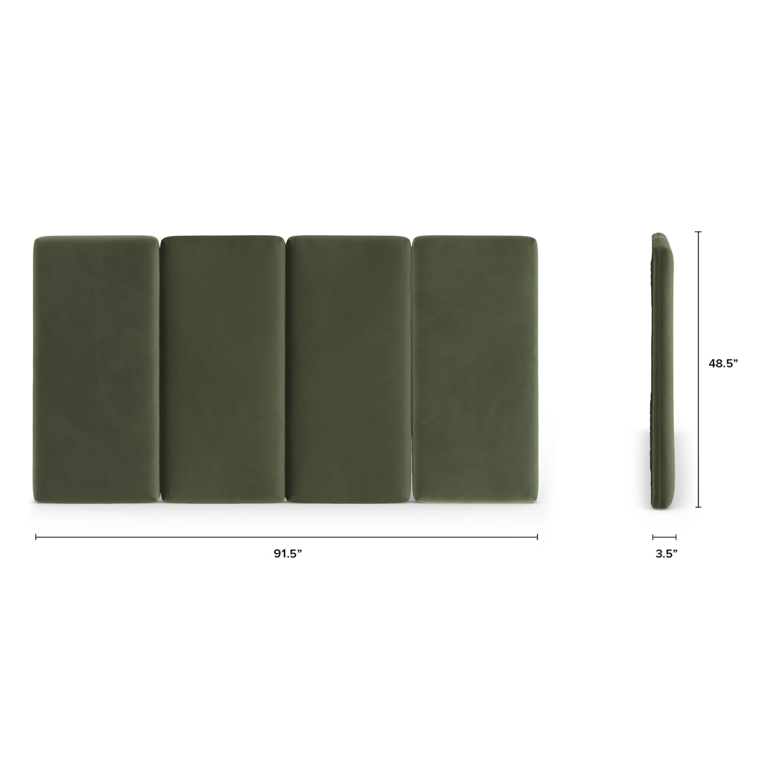 Noel King Velvet Headboard - Hale Fir Green - Image 11
