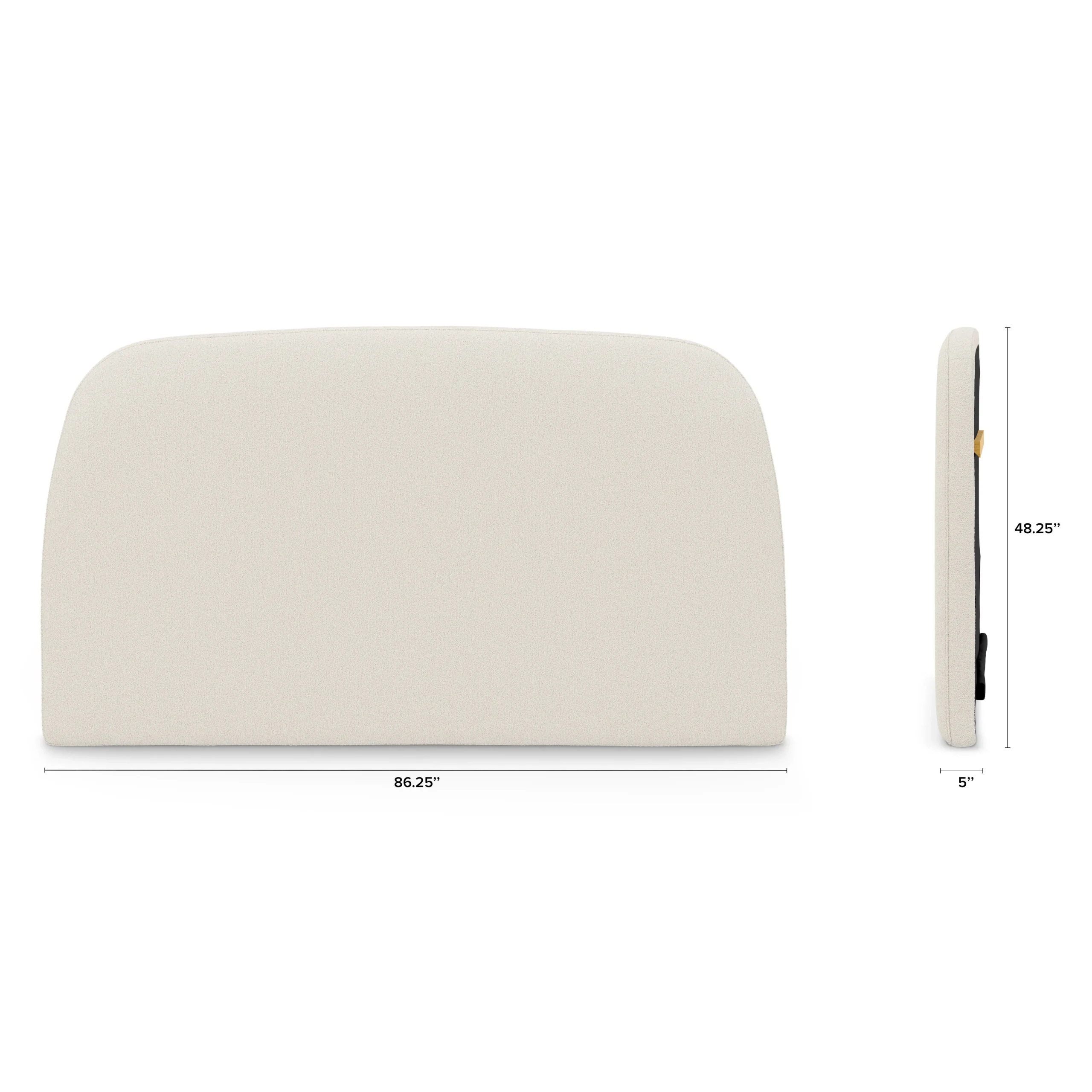 Kaleo King Headboard - Ivory Wool Bouclé - Image 11