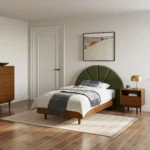 Almelo Twin Velvet Headboard - Hale Serrano Green