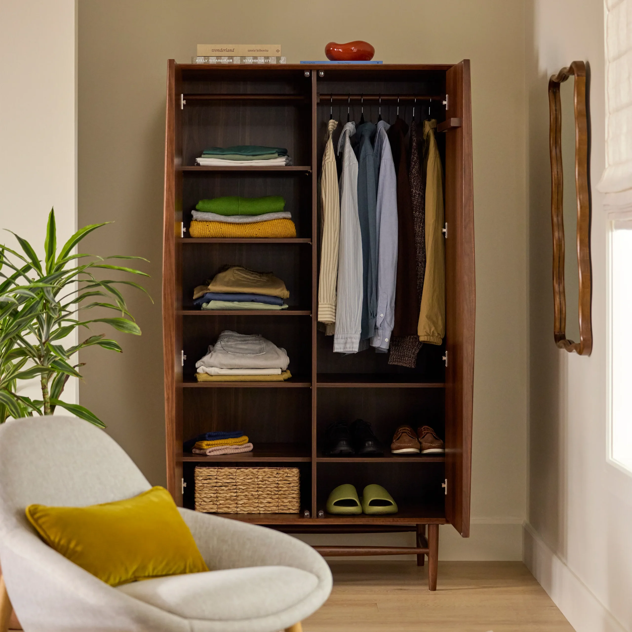 Lenia Armoire - Walnut