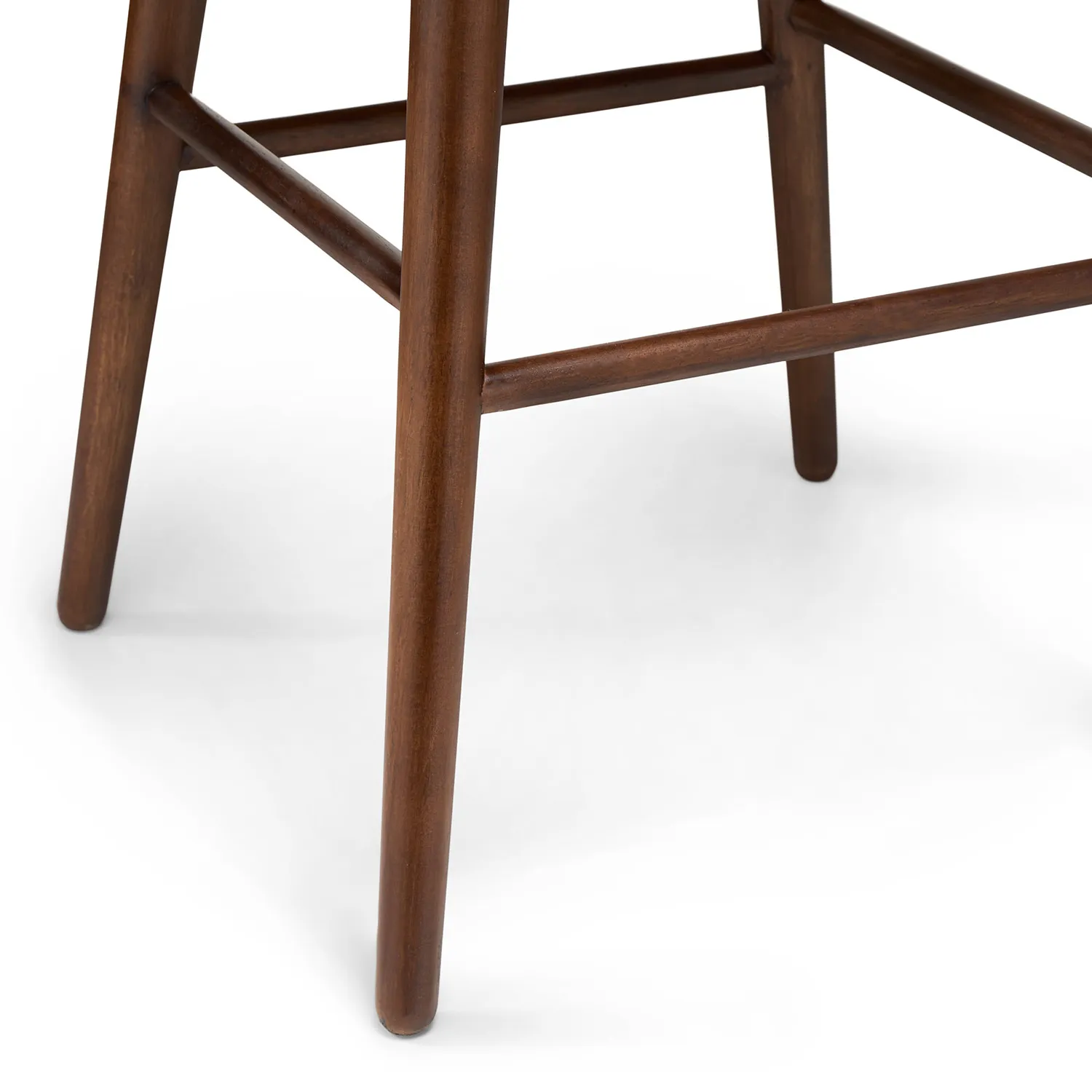 Sede Leather Swivel Bar Stool - Walnut and Black - Image 11
