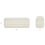Rolph 55.5_ Storage Bench - Sand Ivory