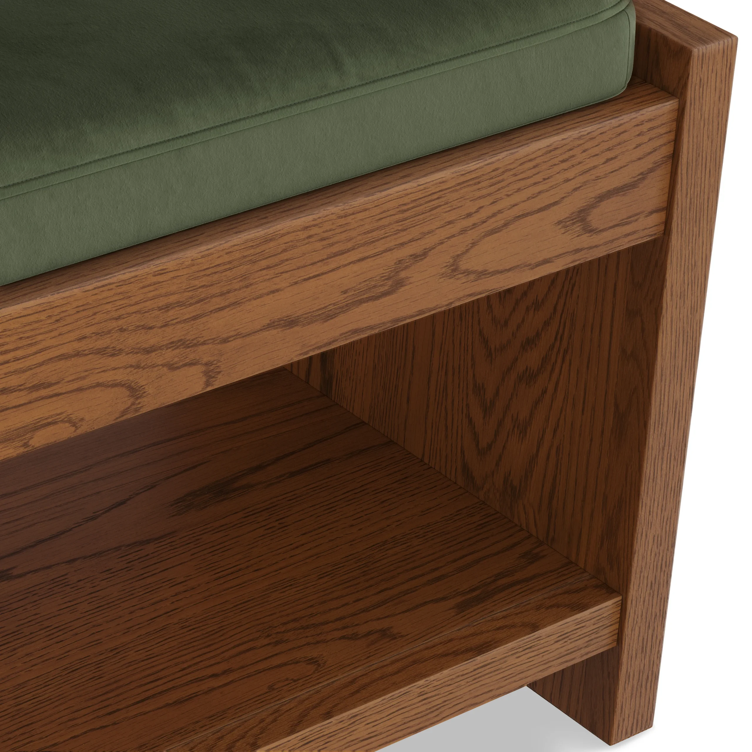 Cassie 56_ Velvet Bench - Smoked Oak and Hale Fir Green - Image 11