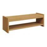 Cassie 56_ Leather Bench - Natural Oak and Charme Tan