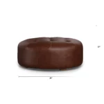 Timpani 41_ Leather Ottoman - Indiana Brown