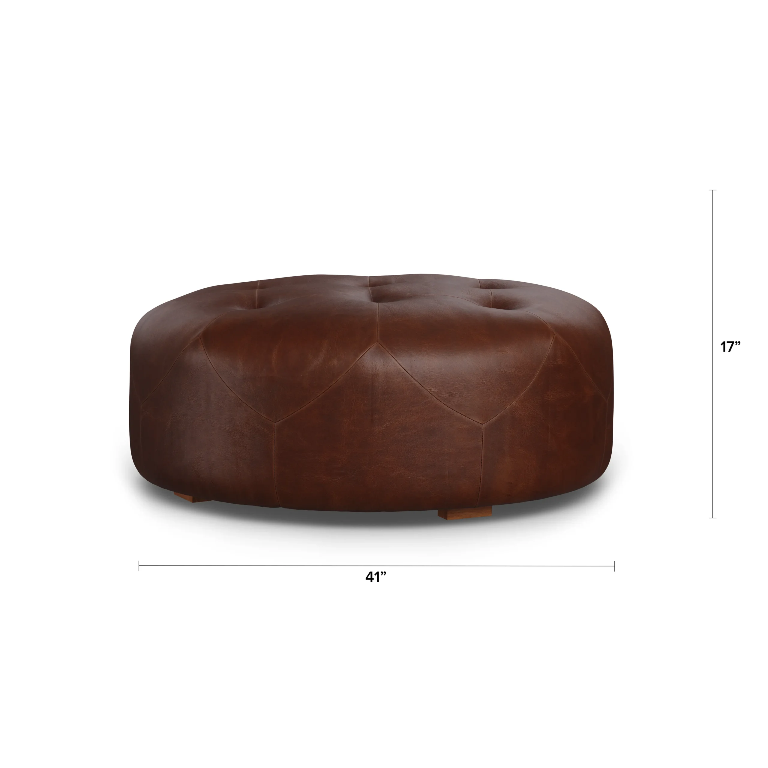 Timpani 41_ Leather Ottoman - Indiana Brown - Image 11