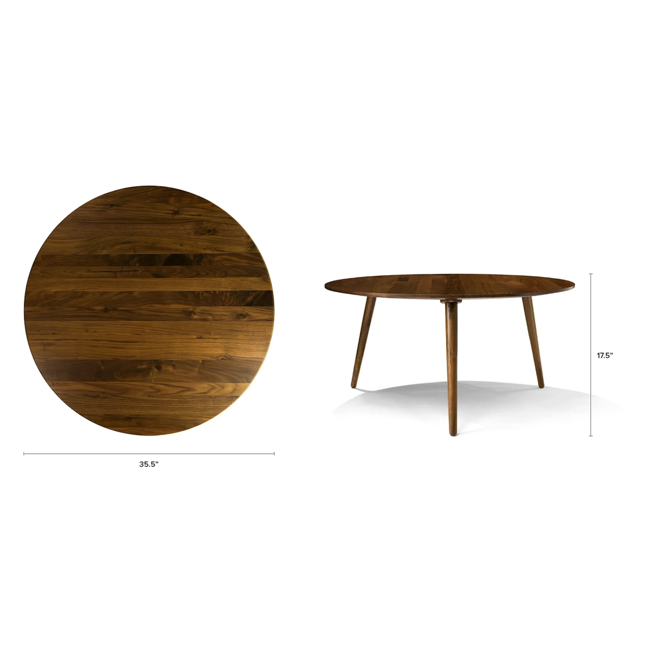 Amoeba 35.5_ Round Coffee Table - Walnut - Image 8