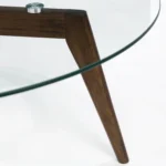 Clarus 31.5_ Glass Coffee Table - Walnut