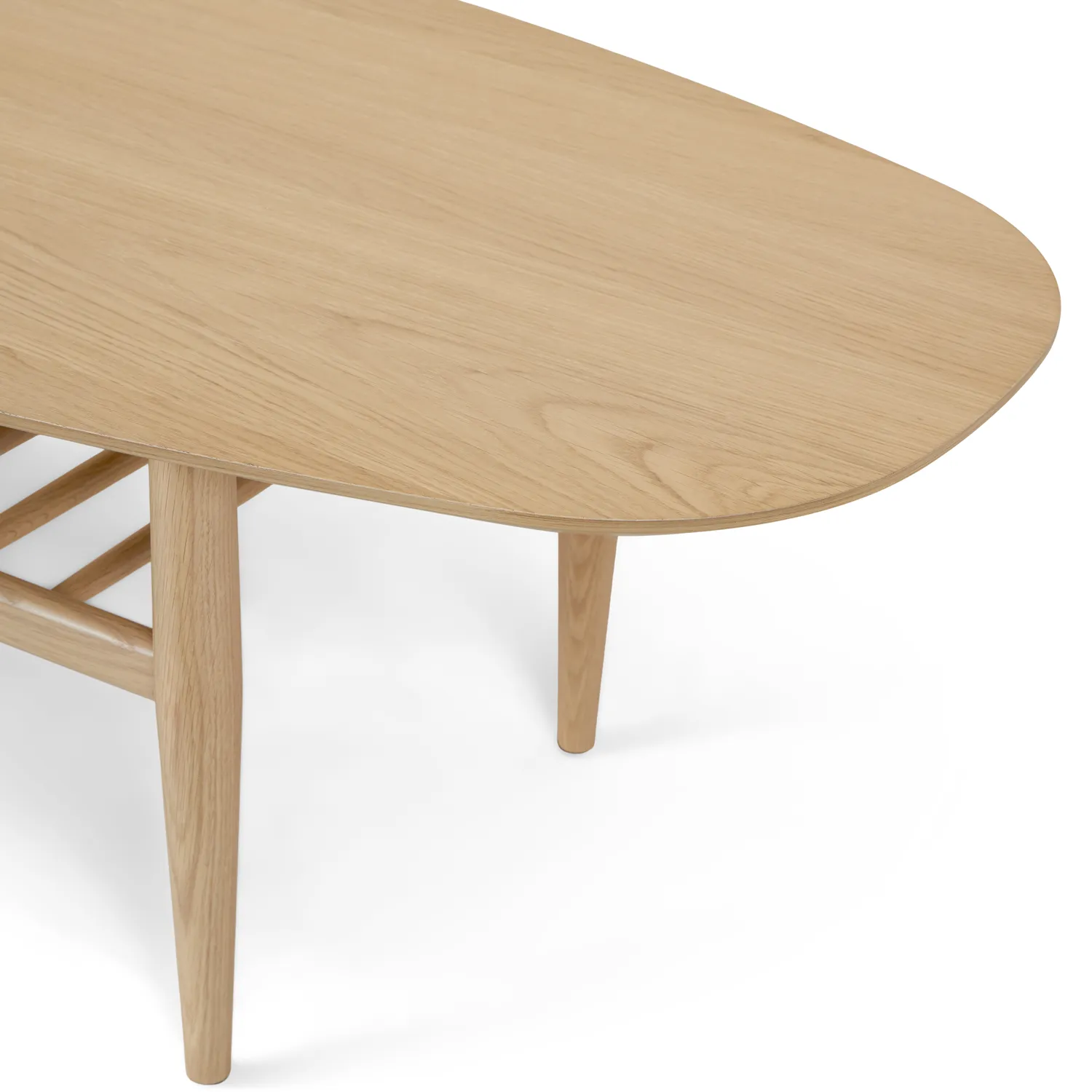 Lenia 53.5_ Oval Coffee Table - White Oak - Image 9