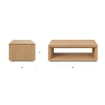 Suri 44_ Rectangular Coffee Table - White Oak