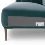 Abisko 94.5_ Velvet Right Sectional - Plush Pacific Blue