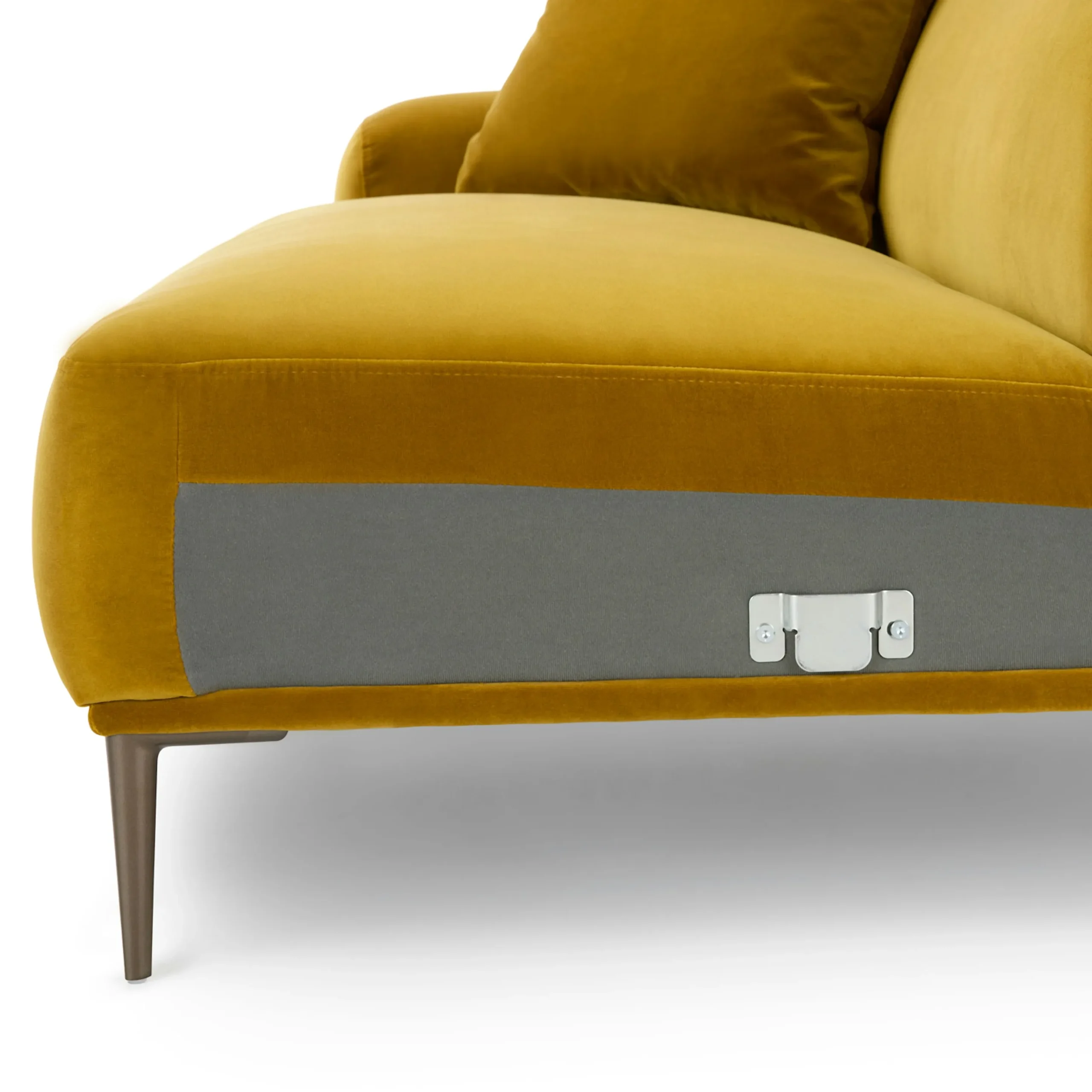 Abisko 94.5_ Velvet Right Sectional - Plush Yarrow Gold - Image 11