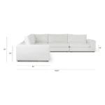 Beta 133.5_ Modular Corner Sectional - Quartz White