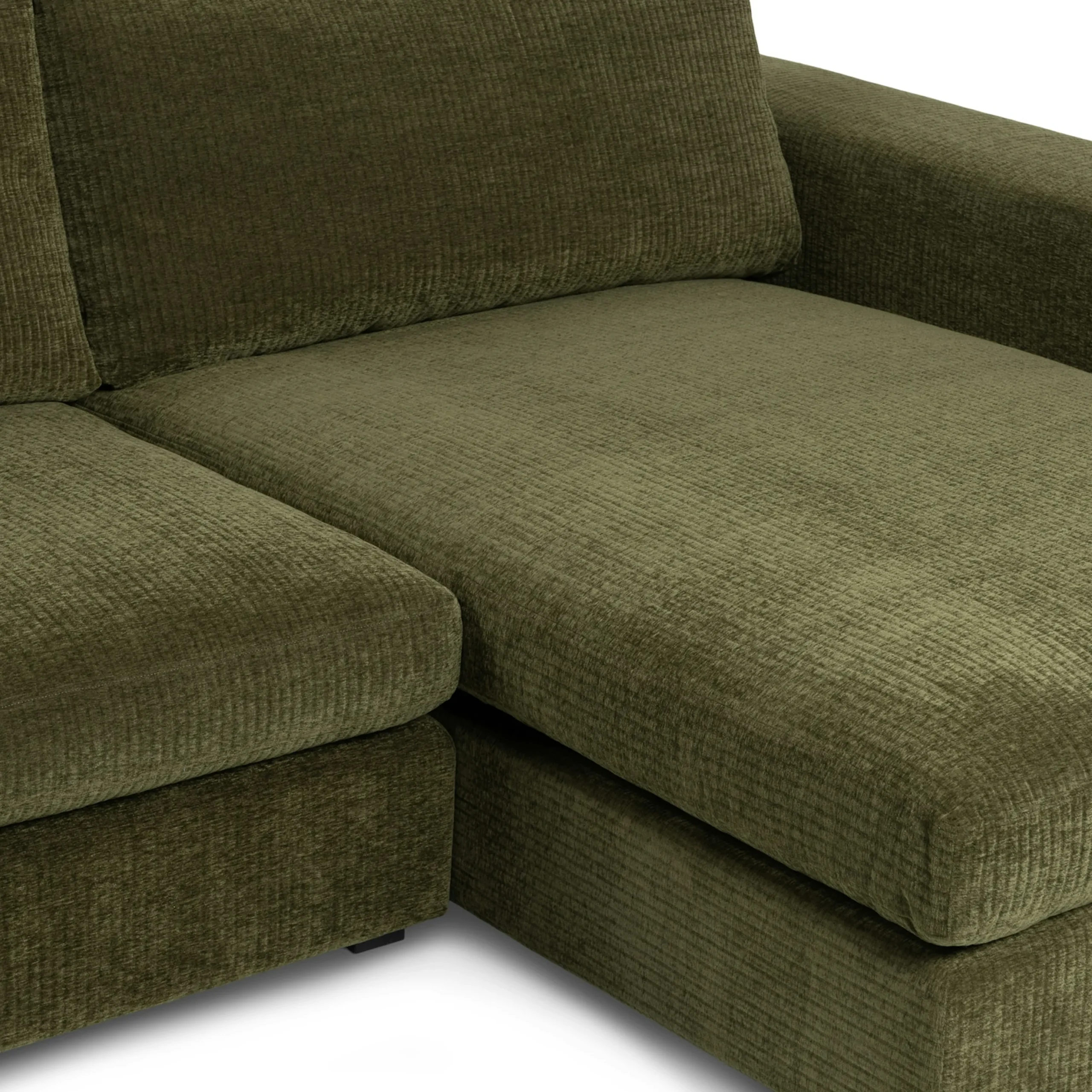 Beta 137.5_ Right Modular Chaise Sectional - Cypress Green - Image 11