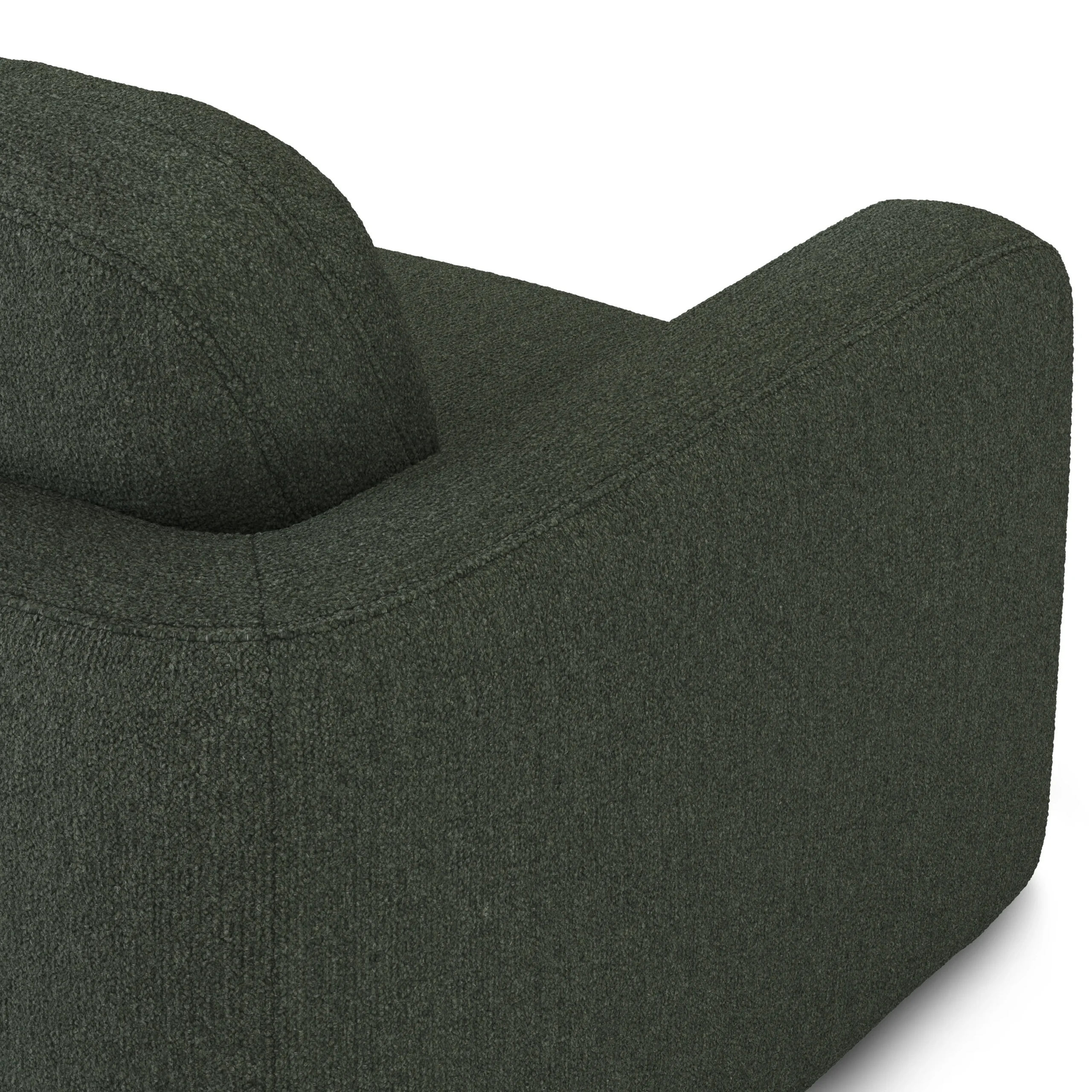 Vati 114_ Right Storage Sleeper Sectional - Natural Oak and Green Wool Bouclé - Image 11