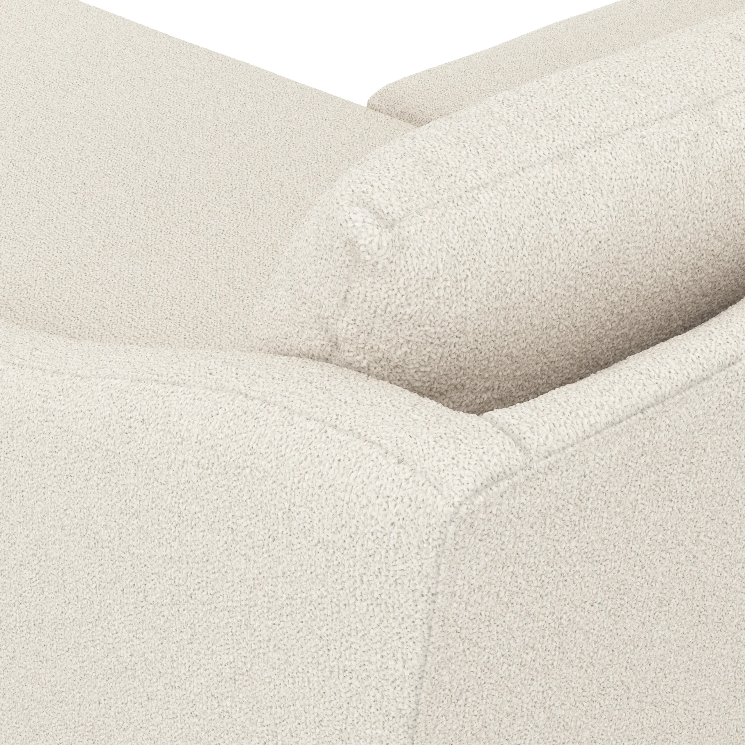 Landry 84.5_ Reversible Storage Sectional - Ivory Wool Bouclé - Image 11