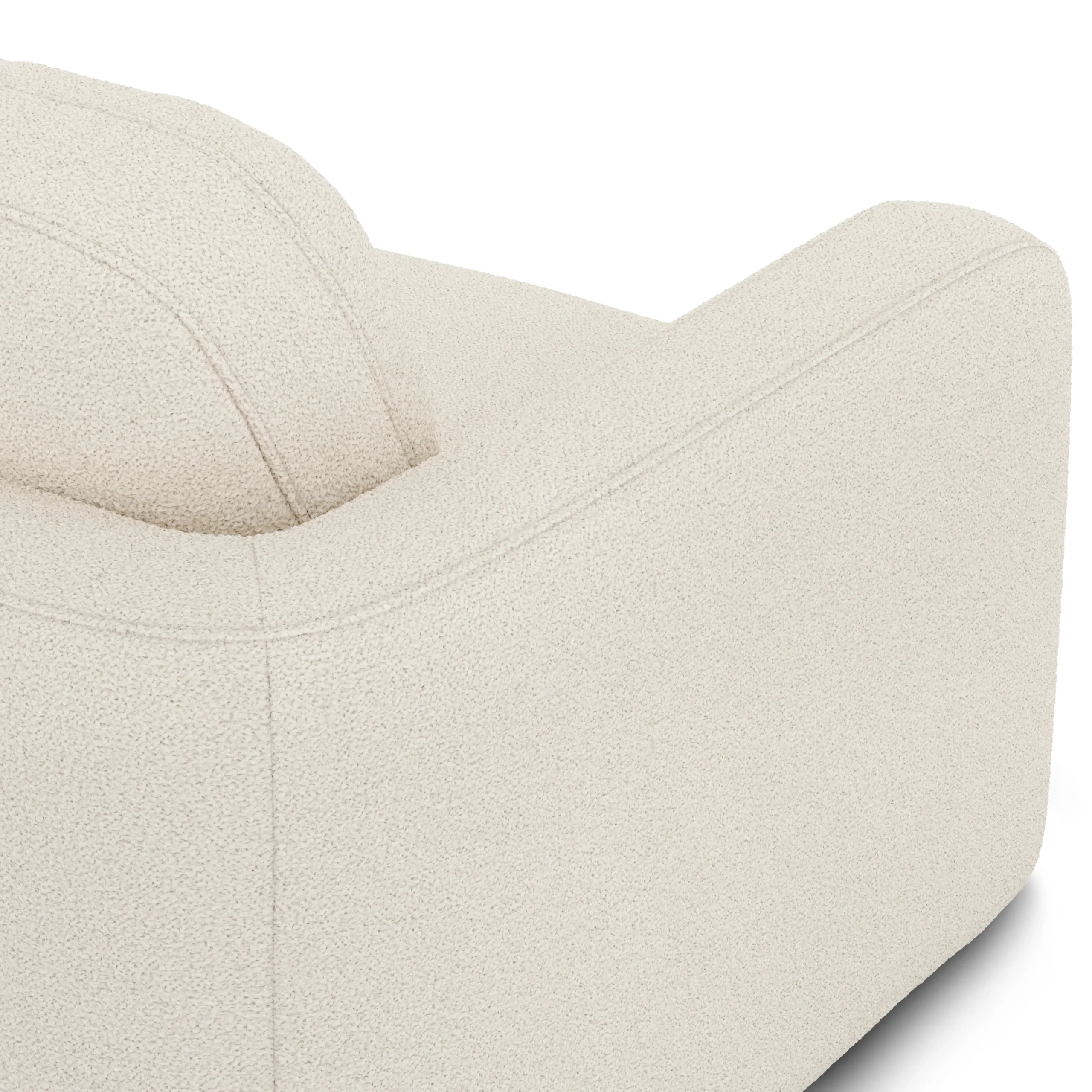 Vati 114_ Right Storage Sleeper Sectional - Natural Oak and Ivory Wool Bouclé - Image 11