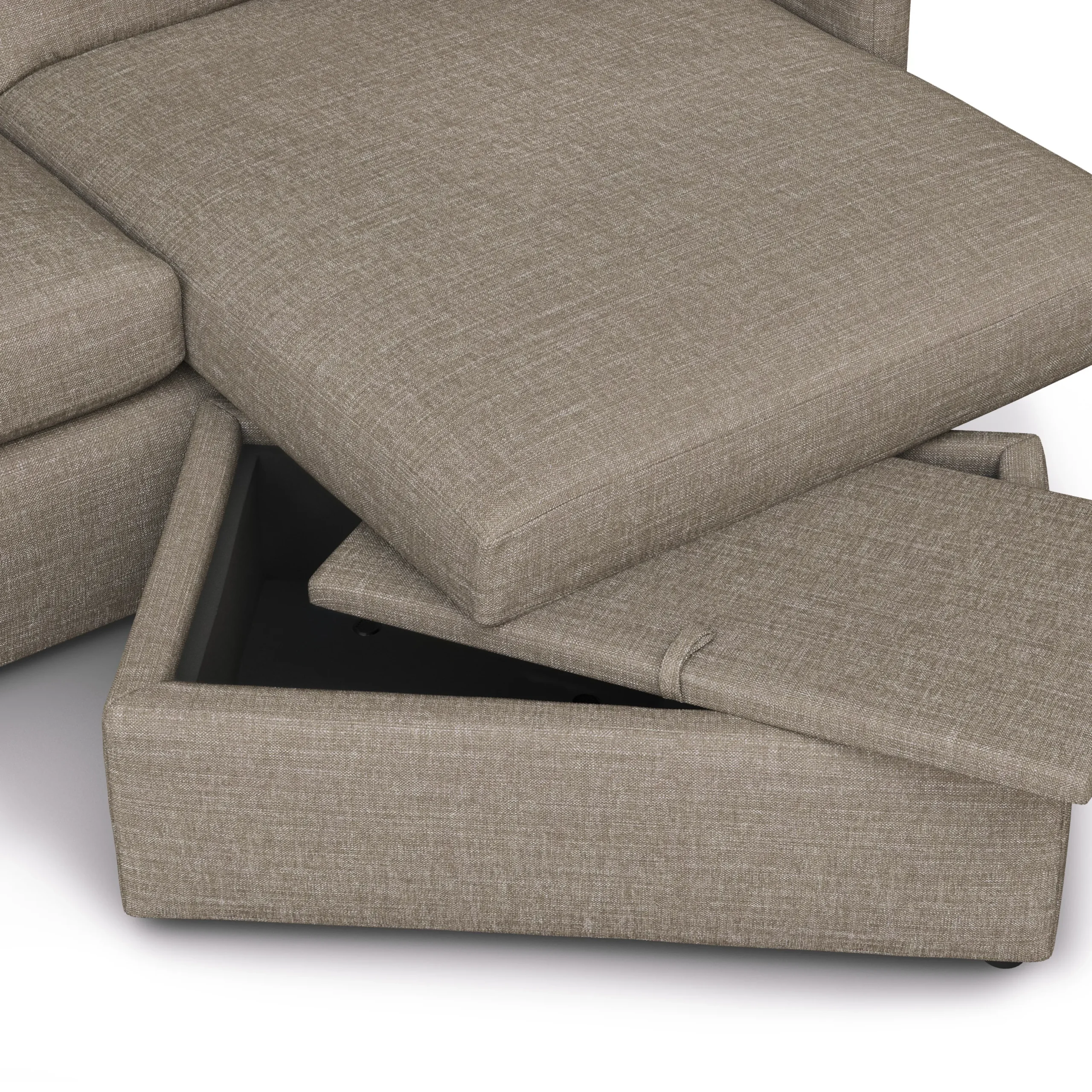 Landry 84.5_ Reversible Storage Sectional - Napa Taupe - Image 11