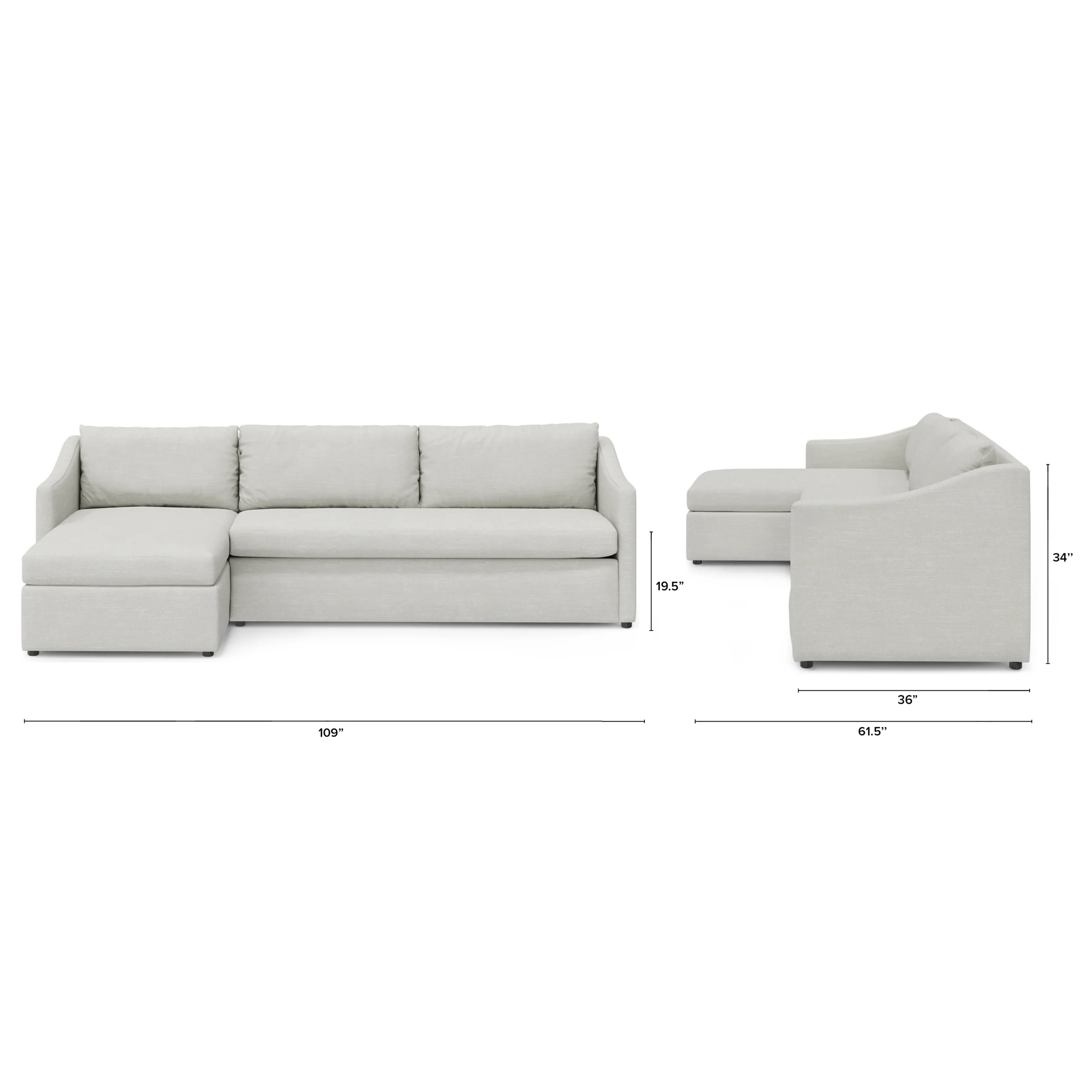 Landry 109_ Left Storage Sleeper Sectional - Napa Dove - Image 11