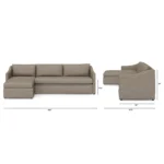Landry 109_ Left Storage Sleeper Sectional - Napa Taupe
