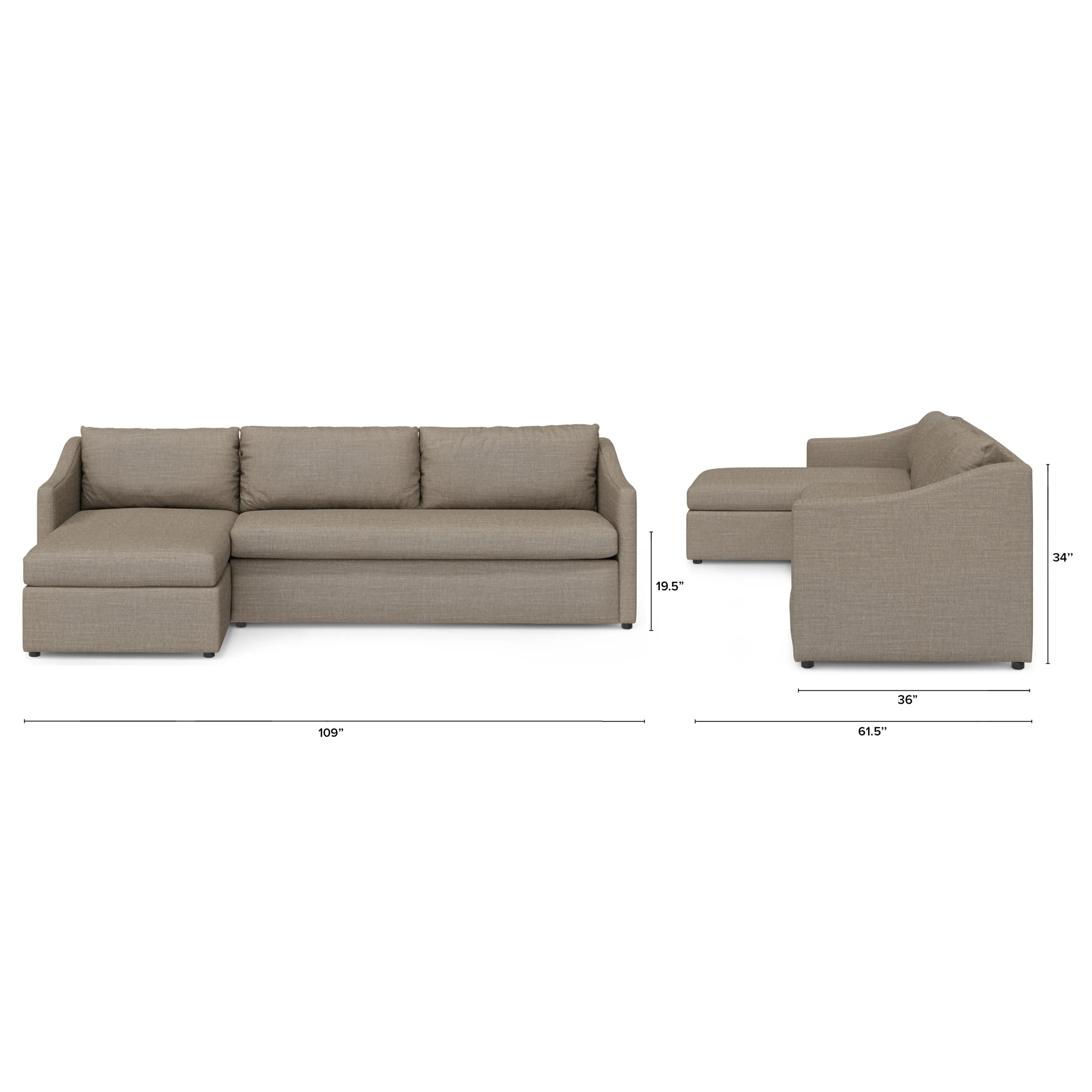 Landry 109_ Left Storage Sleeper Sectional - Napa Taupe - Image 11