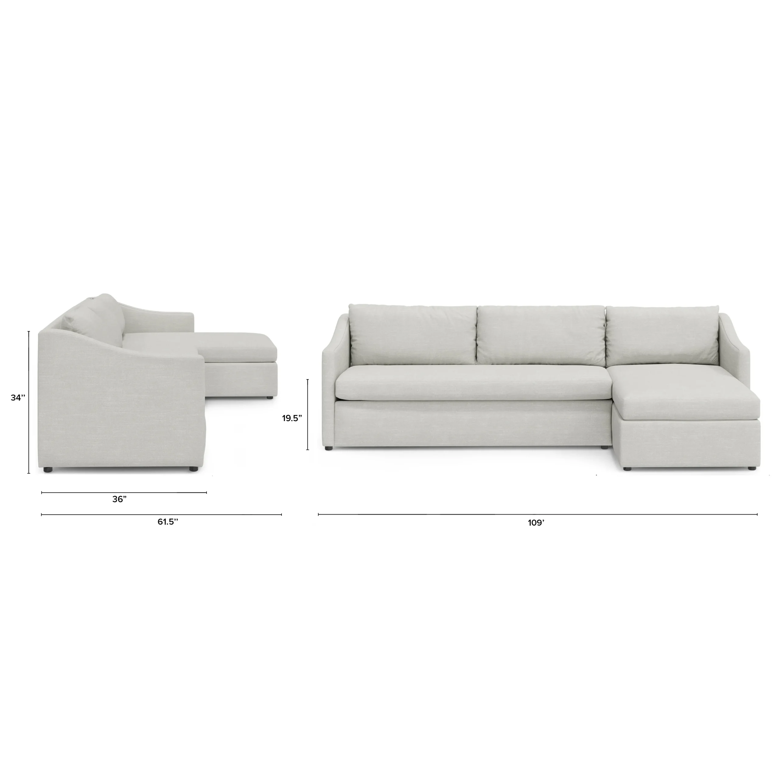 Landry 109_ Right Storage Sleeper Sectional - Napa Dove - Image 11