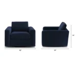 Riley 42_ Grand Velvet Swivel Chair - Hale Ink