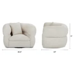Quinn 40.5_ Swivel Lounge Chair - Nouna Pearl