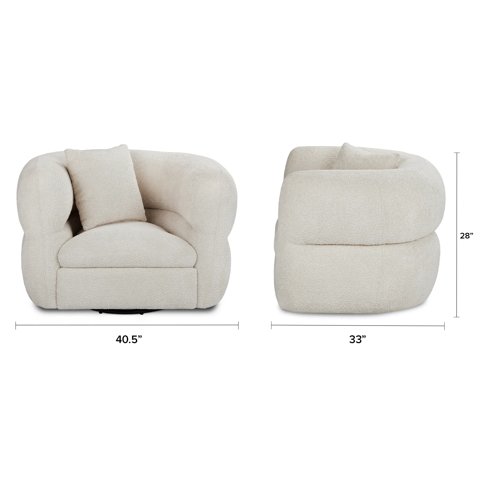Quinn 40.5_ Swivel Lounge Chair - Nouna Pearl - Image 2
