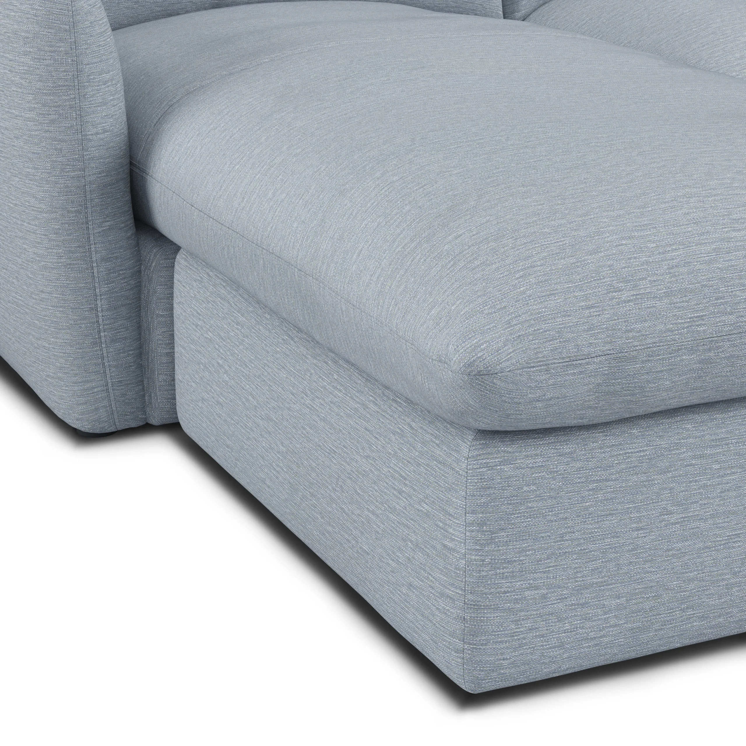 Leigh 86_ Reversible Storage Sectional - Silver Light Blue - Image 11