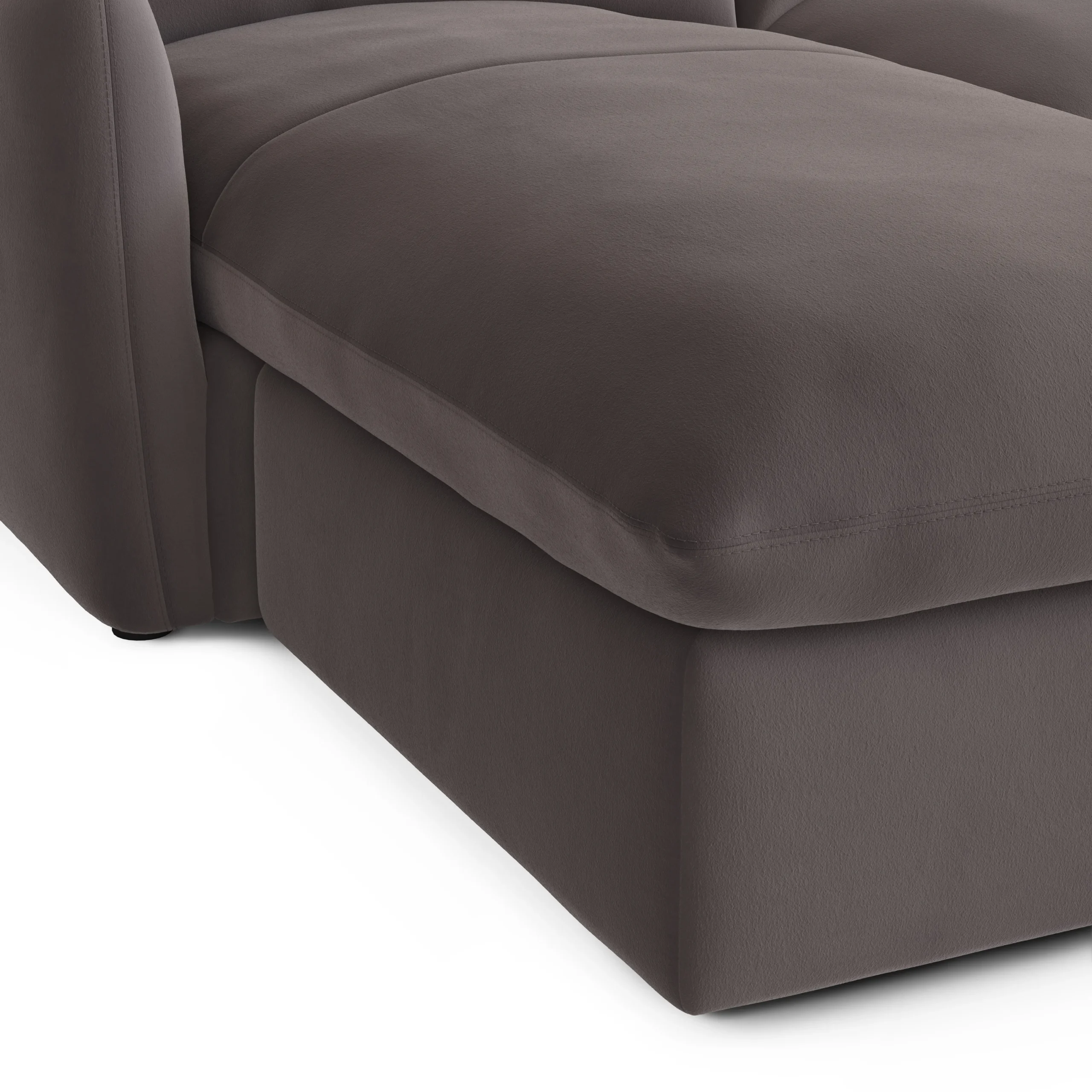 Leigh 86_ Velvet Reversible Storage Sectional - Hale Warm Gray - Image 11