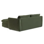 Leigh 86_ Velvet Reversible Storage Sleeper Sectional - Hale Fir Green