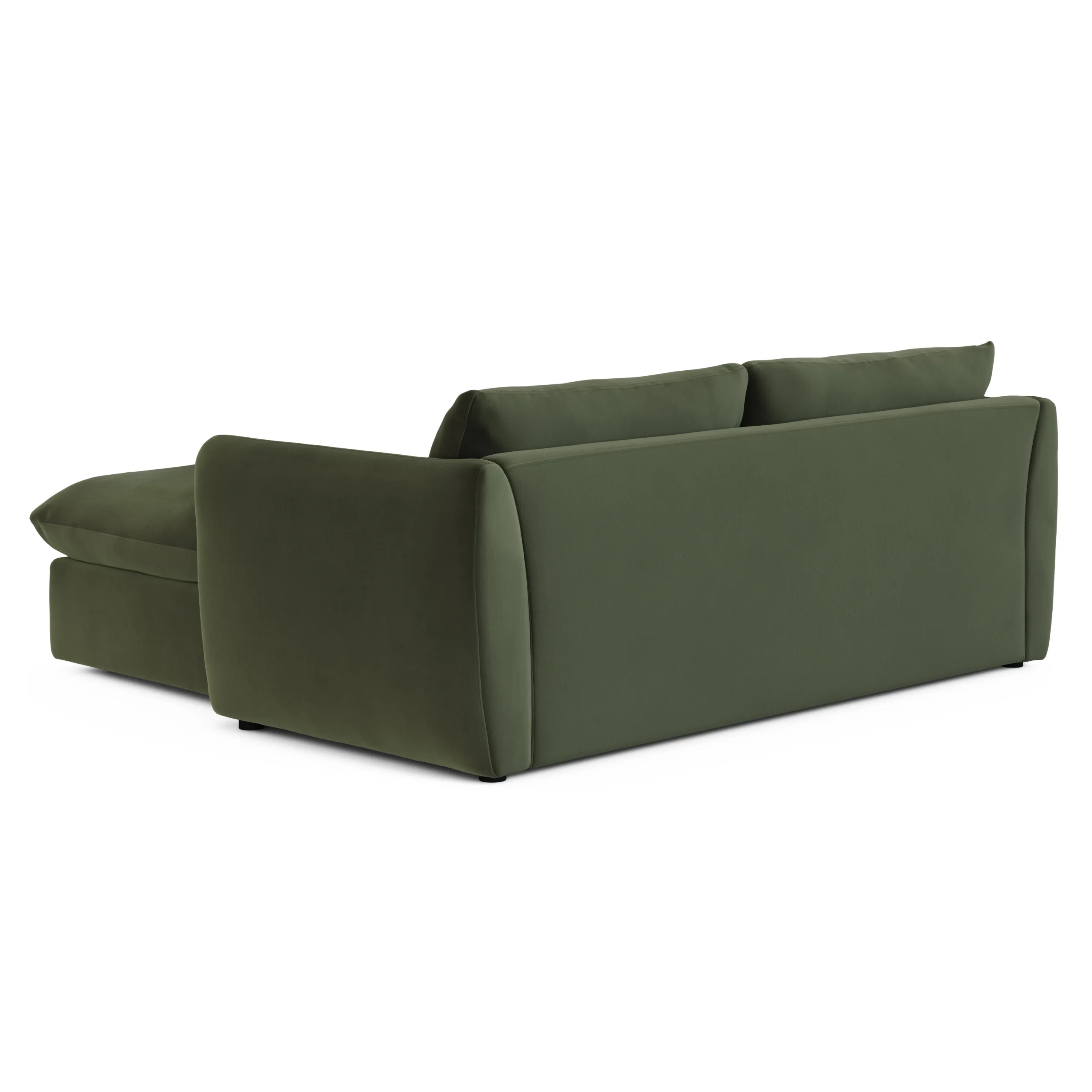 Leigh 86_ Velvet Reversible Storage Sleeper Sectional - Hale Fir Green - Image 11