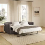 Leigh 86_ Velvet Reversible Storage Sleeper Sectional - Hale Warm Gray