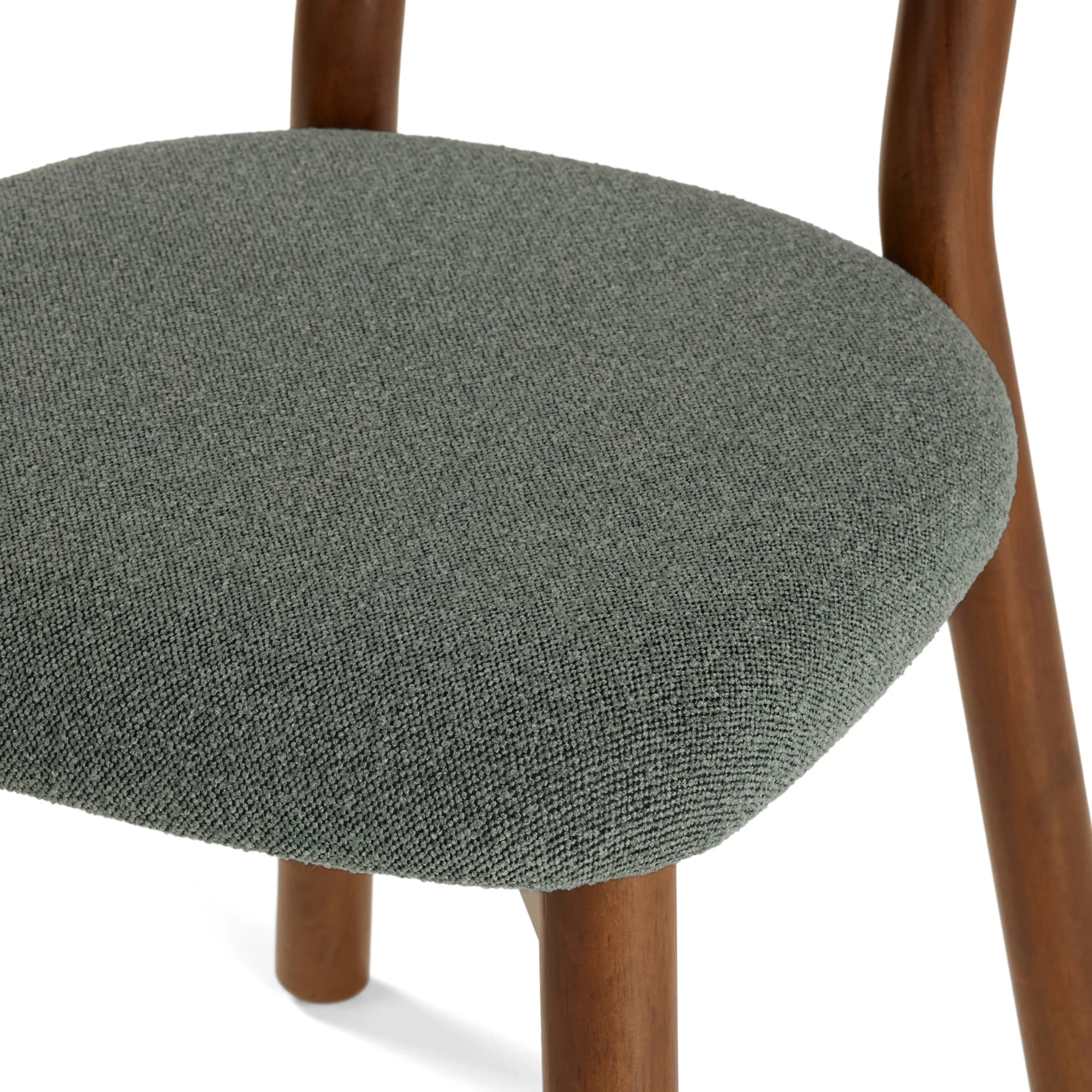 Ulka Dining Chair - Walnut and Ratine Green - Image 11