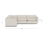 Leigh 126_ Modular Corner Sectional - Ivory Wool Bouclé
