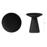 Ozetta Concrete Side Table - Moonlit Black