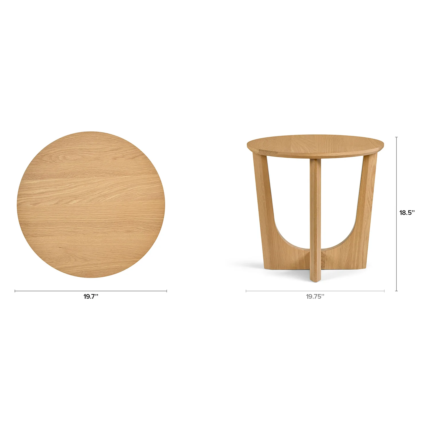Tovi Side Table - Oak - Image 2