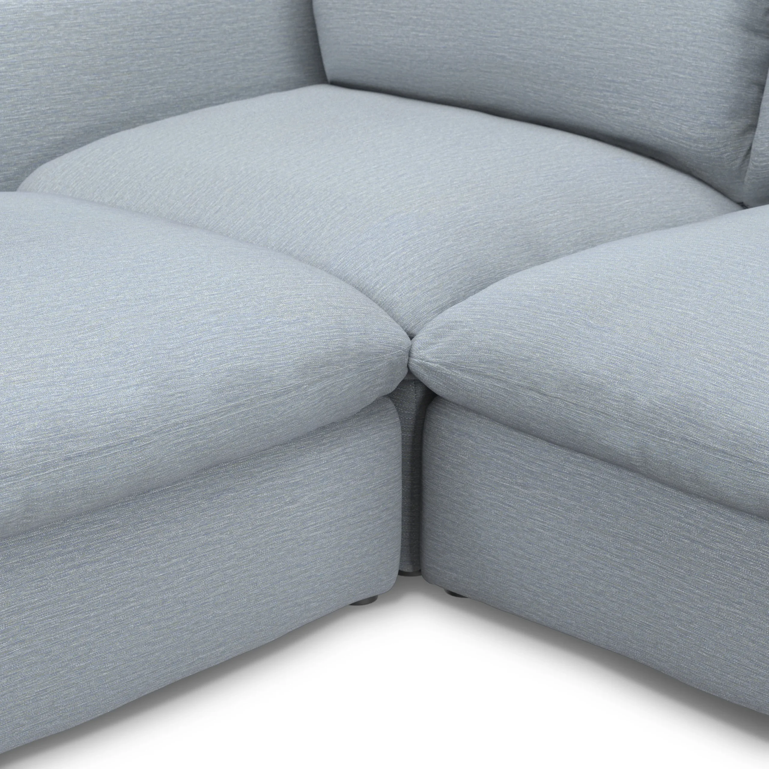 Leigh 131.5_ Modular Sectional - Silver Light Blue - Image 11