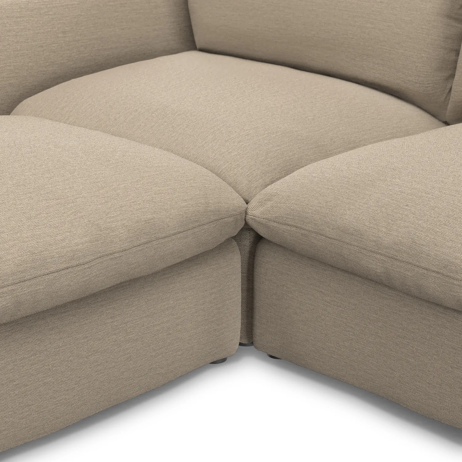 Leigh 131.5_ Modular Sectional - Silver Taupe - Image 11