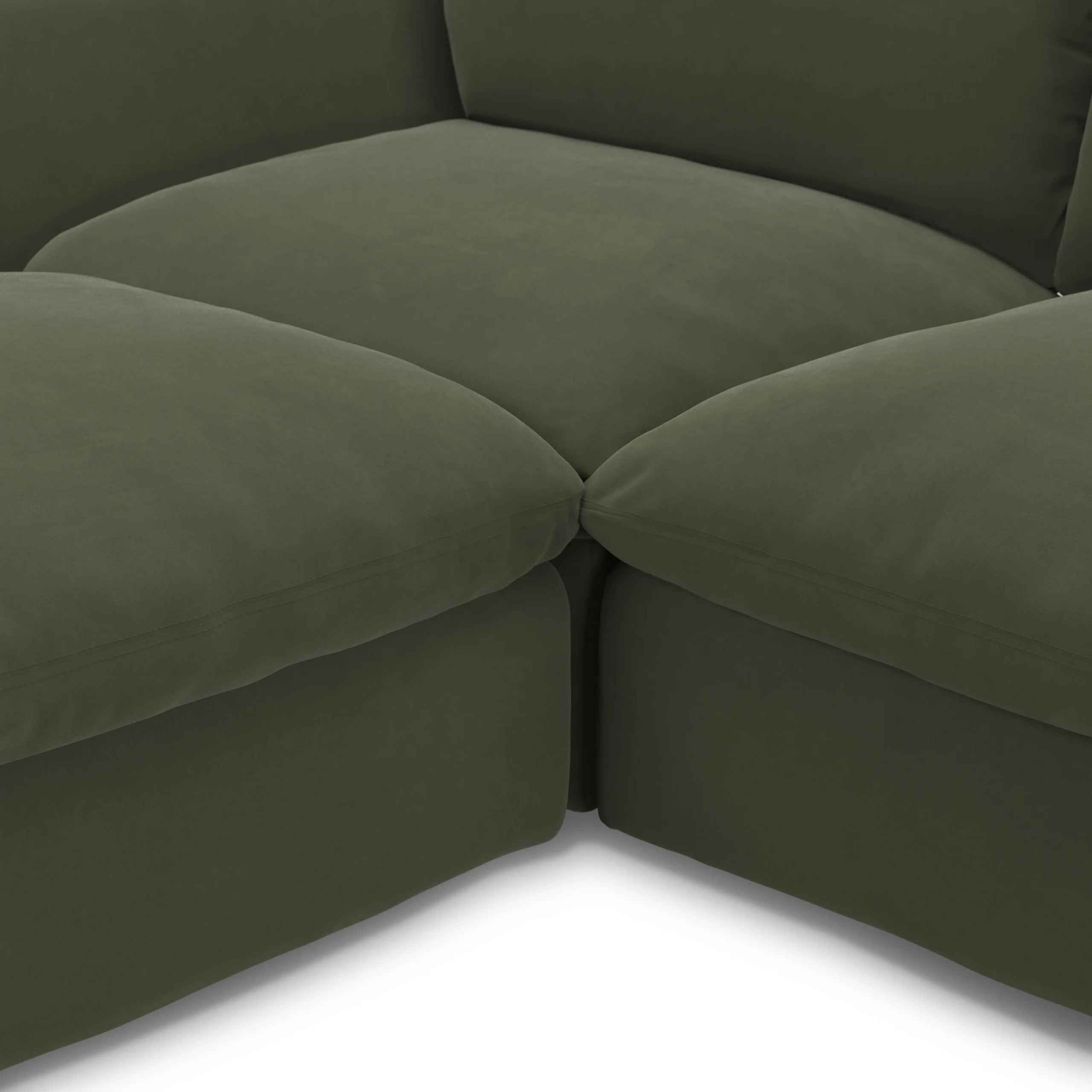 Leigh 131.5_ Velvet Modular Sectional - Hale Fir Green - Image 11