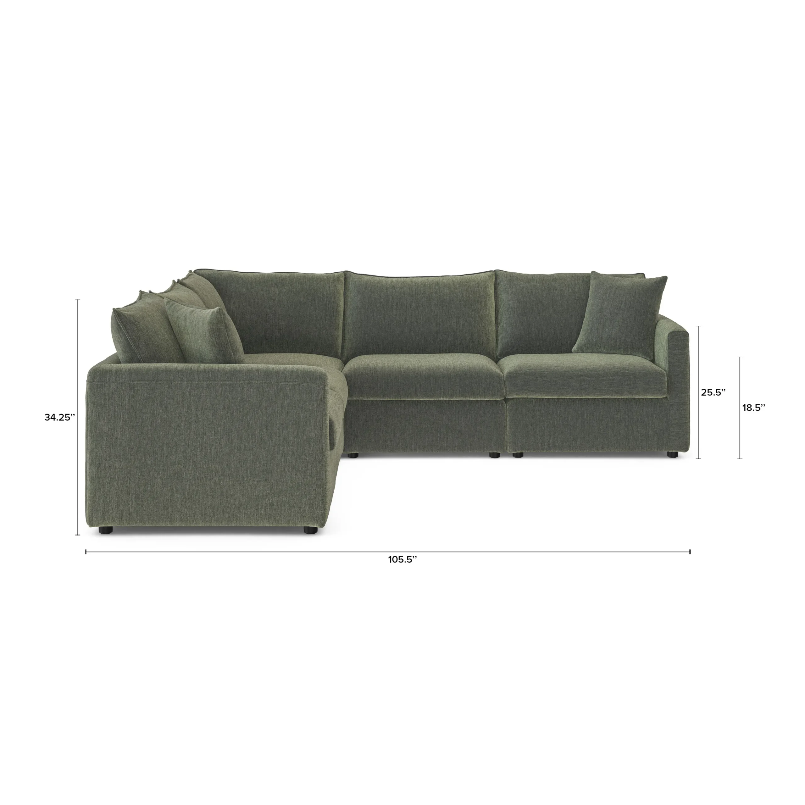 Lenae 105.5_ Corner Sectional - Eleos Green - Image 11