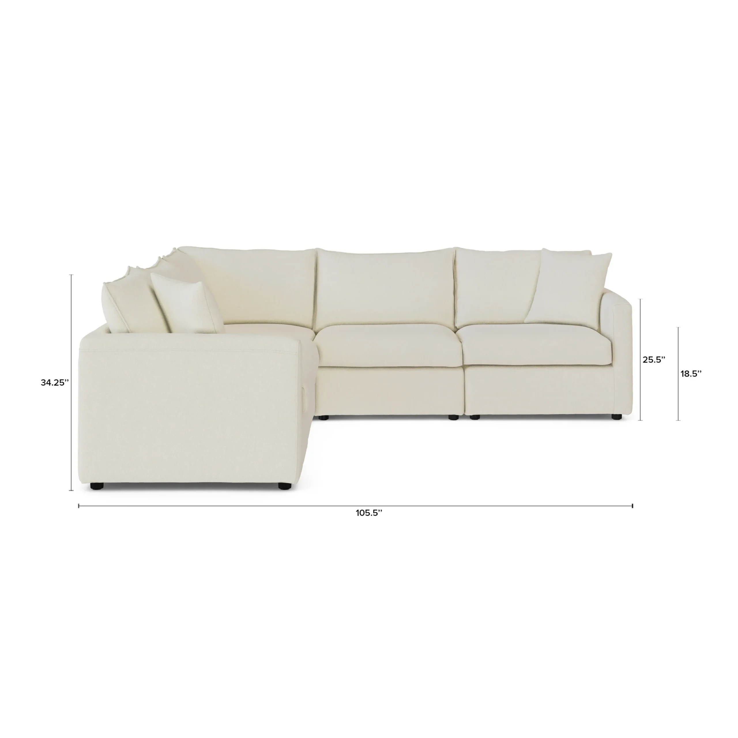 Lenae 105.5_ Corner Sectional - Savoy Ivory - Image 11
