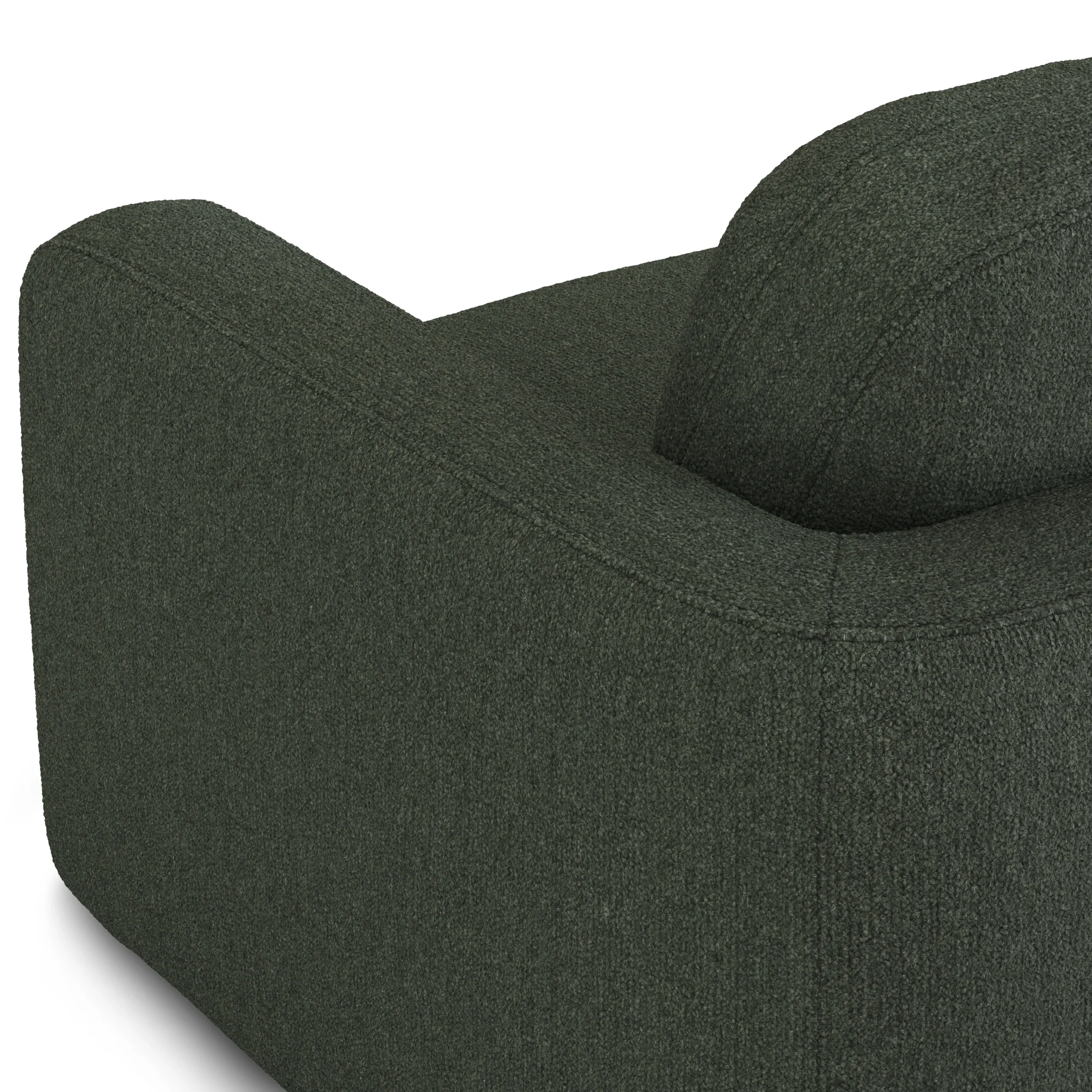 Vati 114_ Left Storage Sleeper Sectional - Natural Oak and Green Wool Bouclé - Image 11
