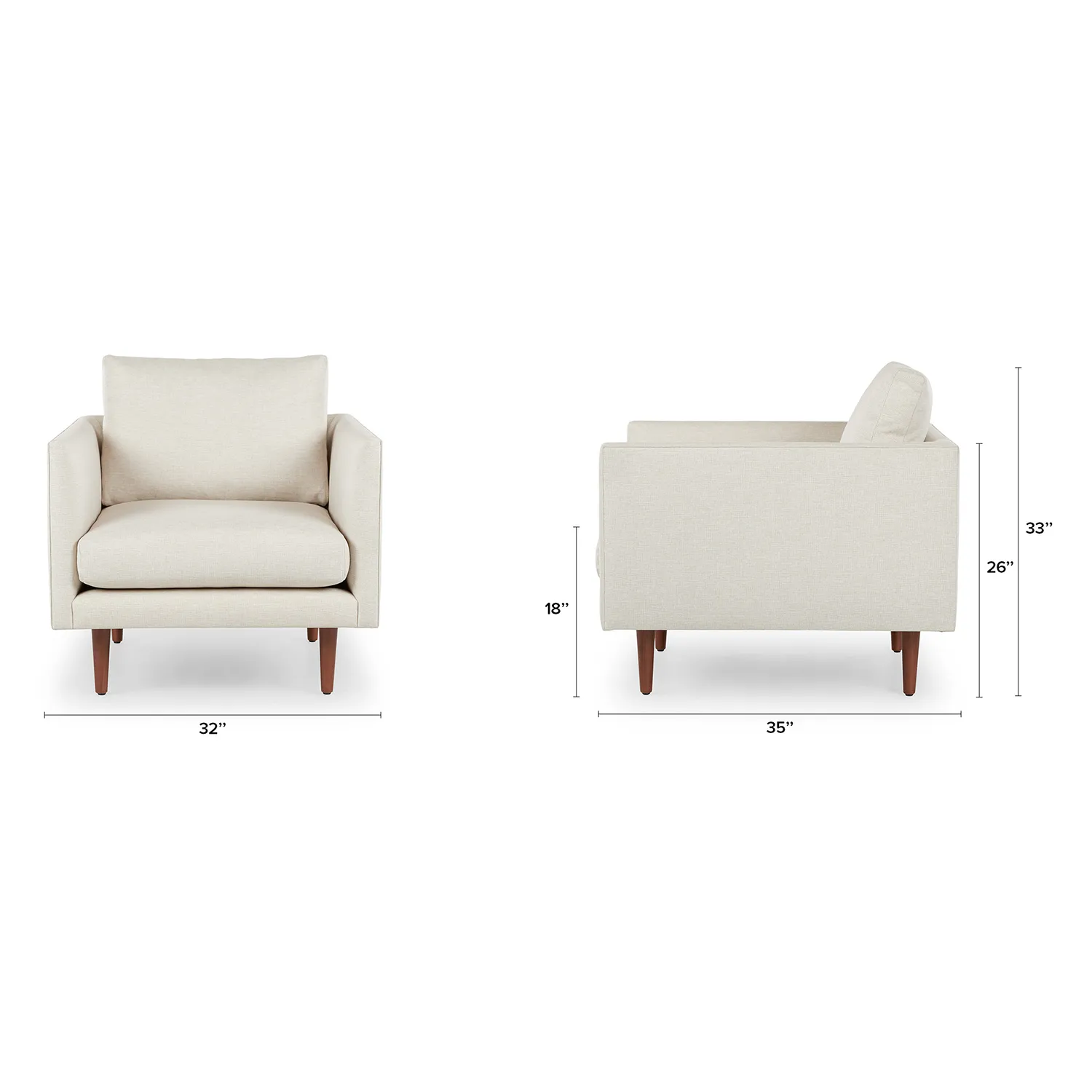 Burrard 32_ Lounge Chair - Seasalt Ivory - Image 2