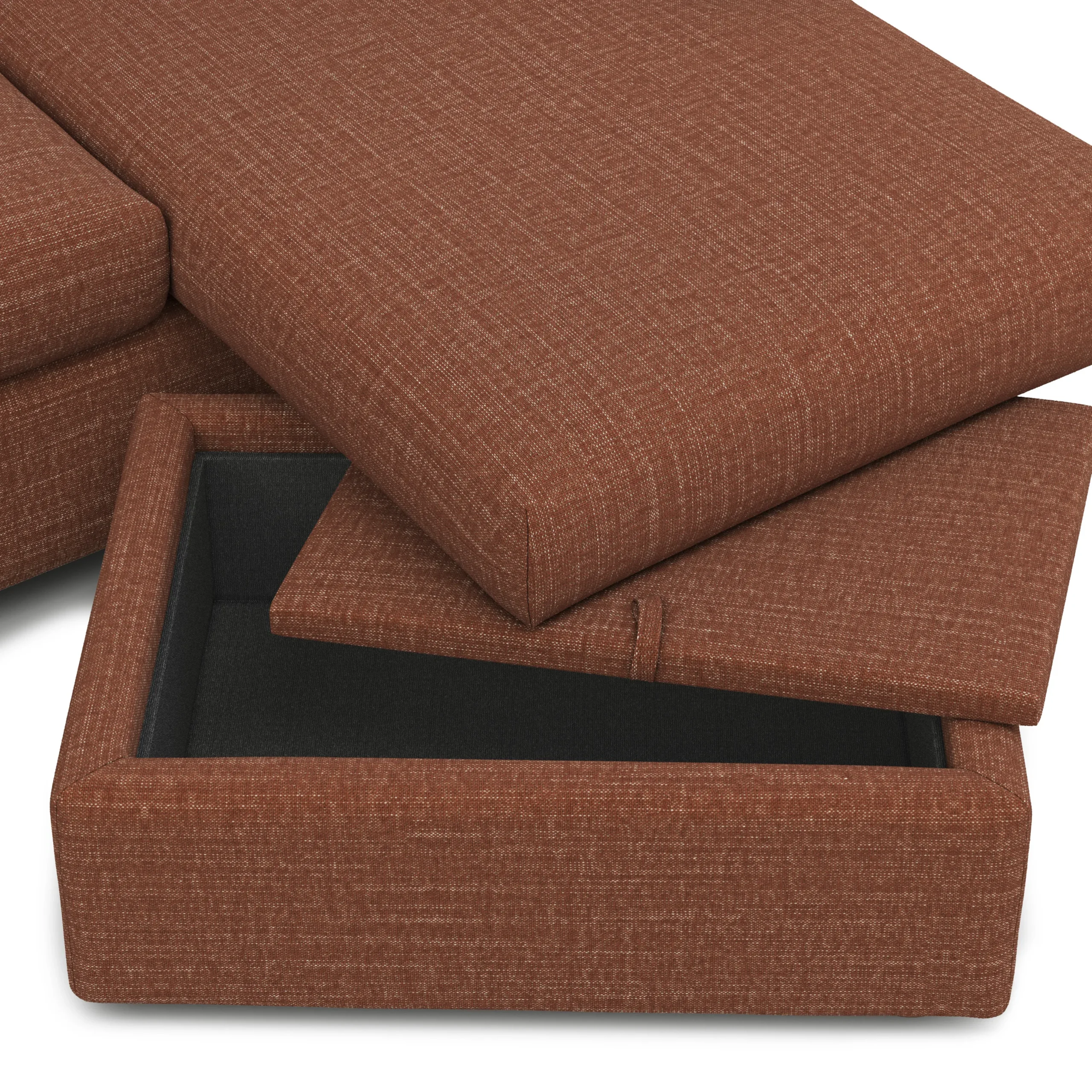 Marina 80_ Reversible Storage Sectional - Napa Rust - Image 11